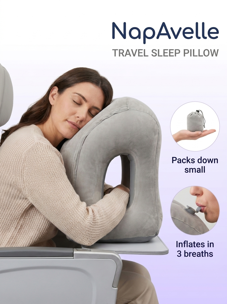 NapAvelle™ Inflatable Travel Pillow